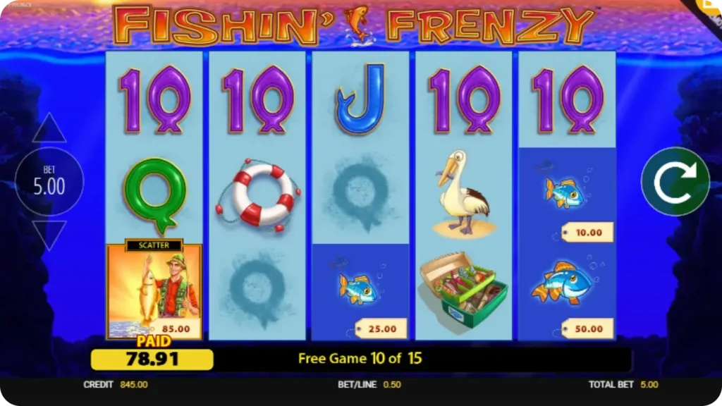 Fishing For Wins in slot Fishin Frenzy