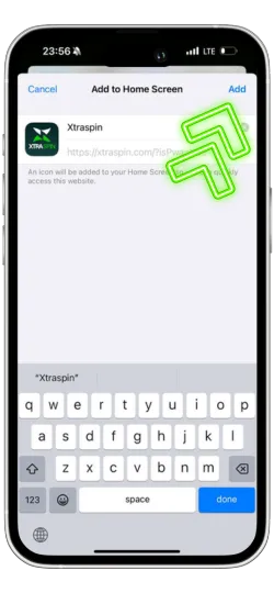 Xtraspin shortcut
